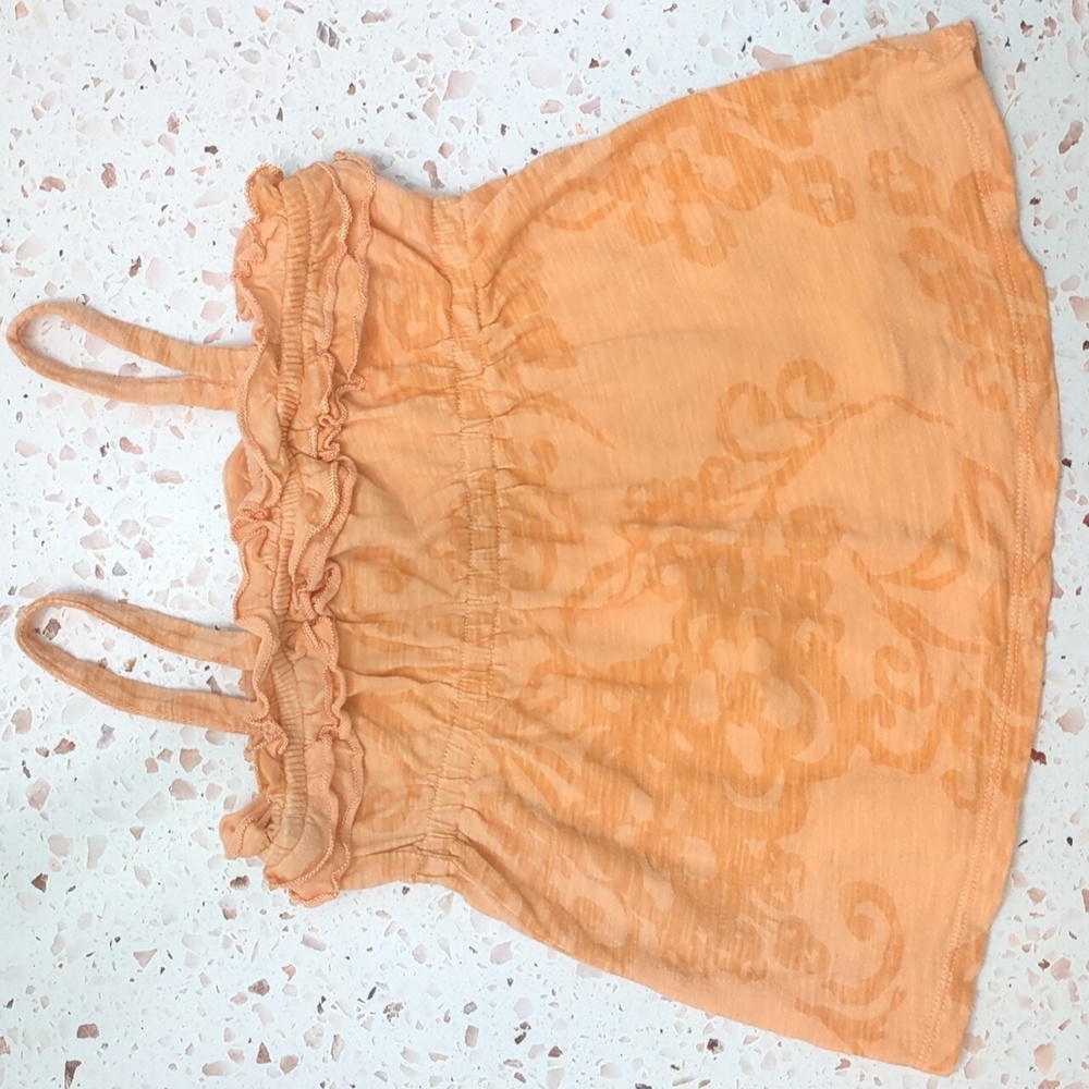 Old Navy | Peach Orange Camisole Tank Top 100% Cotton Tropical | XS